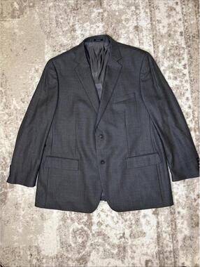 Joseph & Feiss Gold Blazer Mens 50 Long 100% Wool Charcoal Professional Business